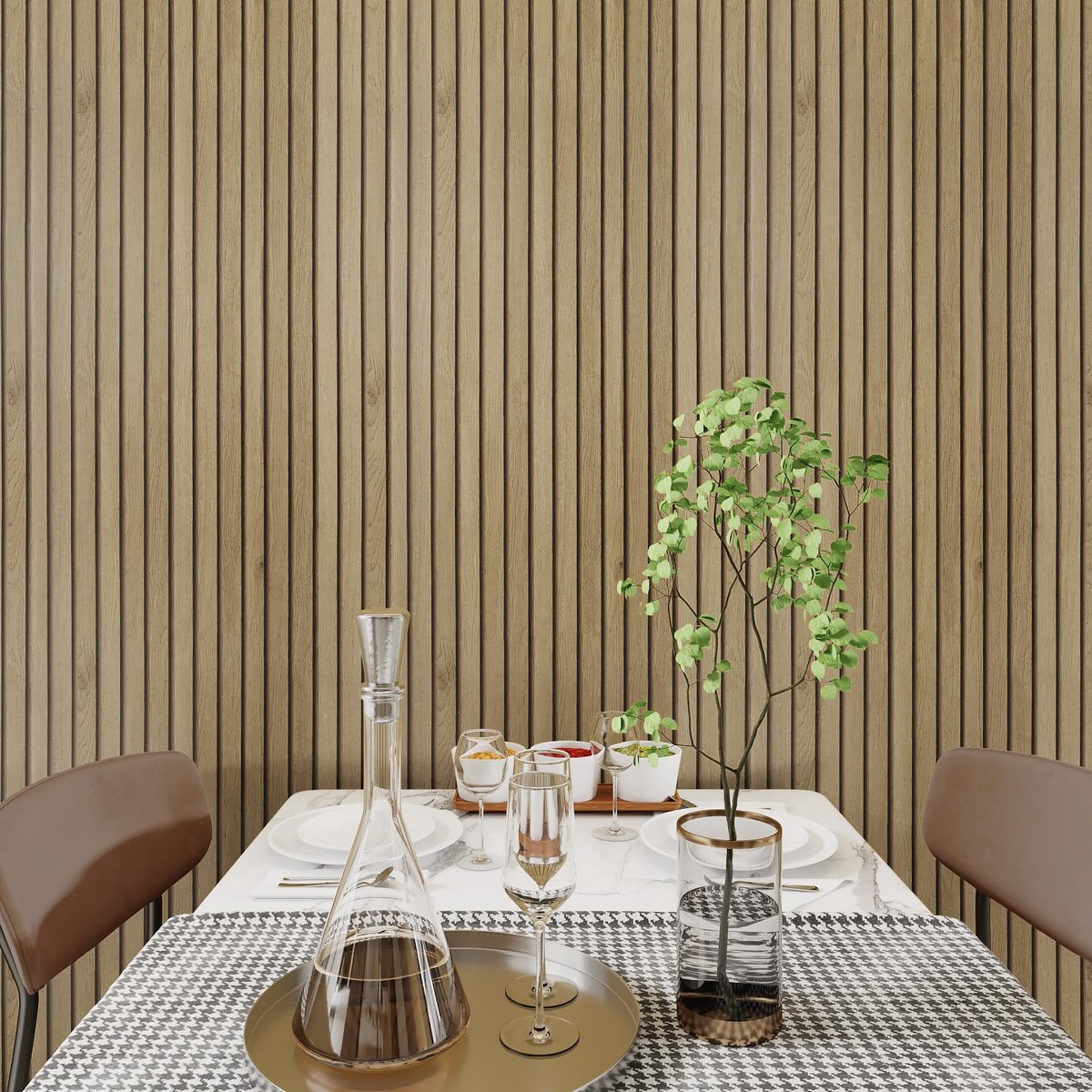 structuurbehang, vliesbehang Kumano groen, bruin