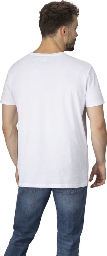 DENIMFY T-Shirt Homme DFNuri coupe régulière Wit M Col Rond Adultes