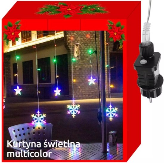 Benson Warm wit LED lichtgordijn - 154 LED's - 1.5 x 1.3 meter - IP44 - Binnen en buiten gebruik