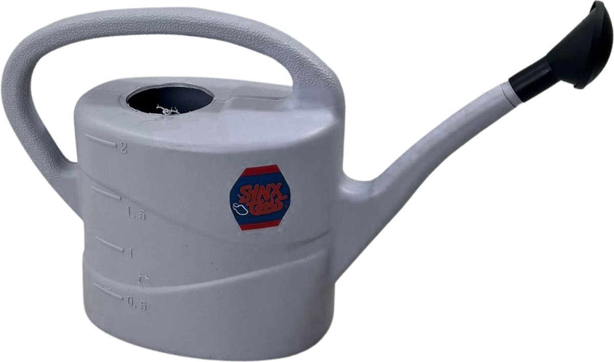 Synx Tools Gieter 2L Kunststof Licht Grijs - Gieters - gieter - gieters voor binnen - gieter binnen - gieters voor buiten - Zuurbestendig