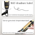 Fer à lisser Sansbeauté avec câble rotatif à 360° pour des mouvements sans effort. Choisissez votre niveau de température préféré.