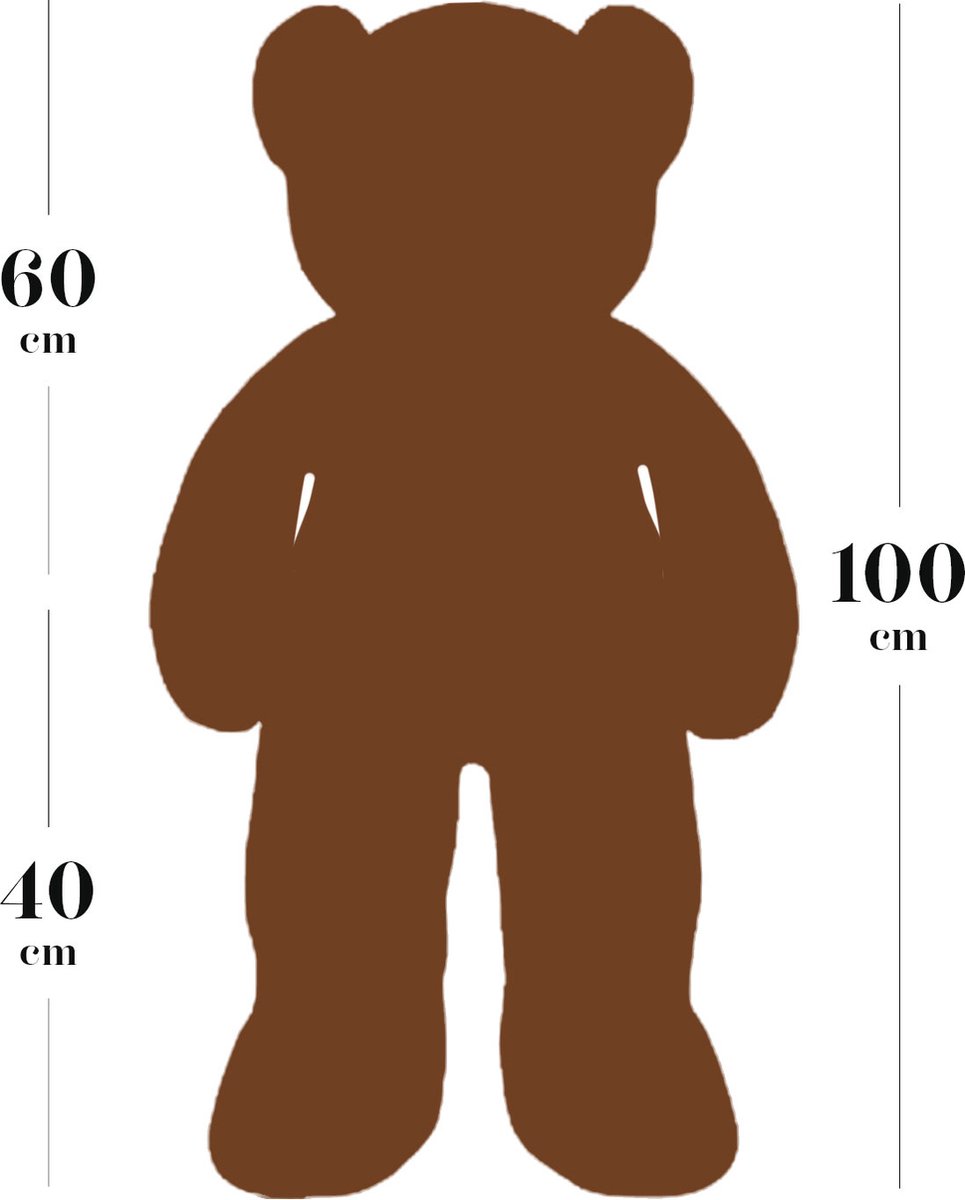 YellowPack XXL Knuffel Beer - Teddybeer 1 meter - Pluche knuffel van 100 cm — afbeelding 7