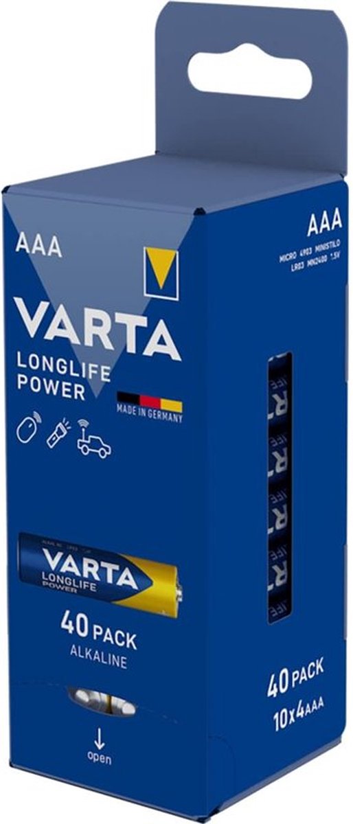 Varta Longlife Power AAA Storagebox 40 stuks