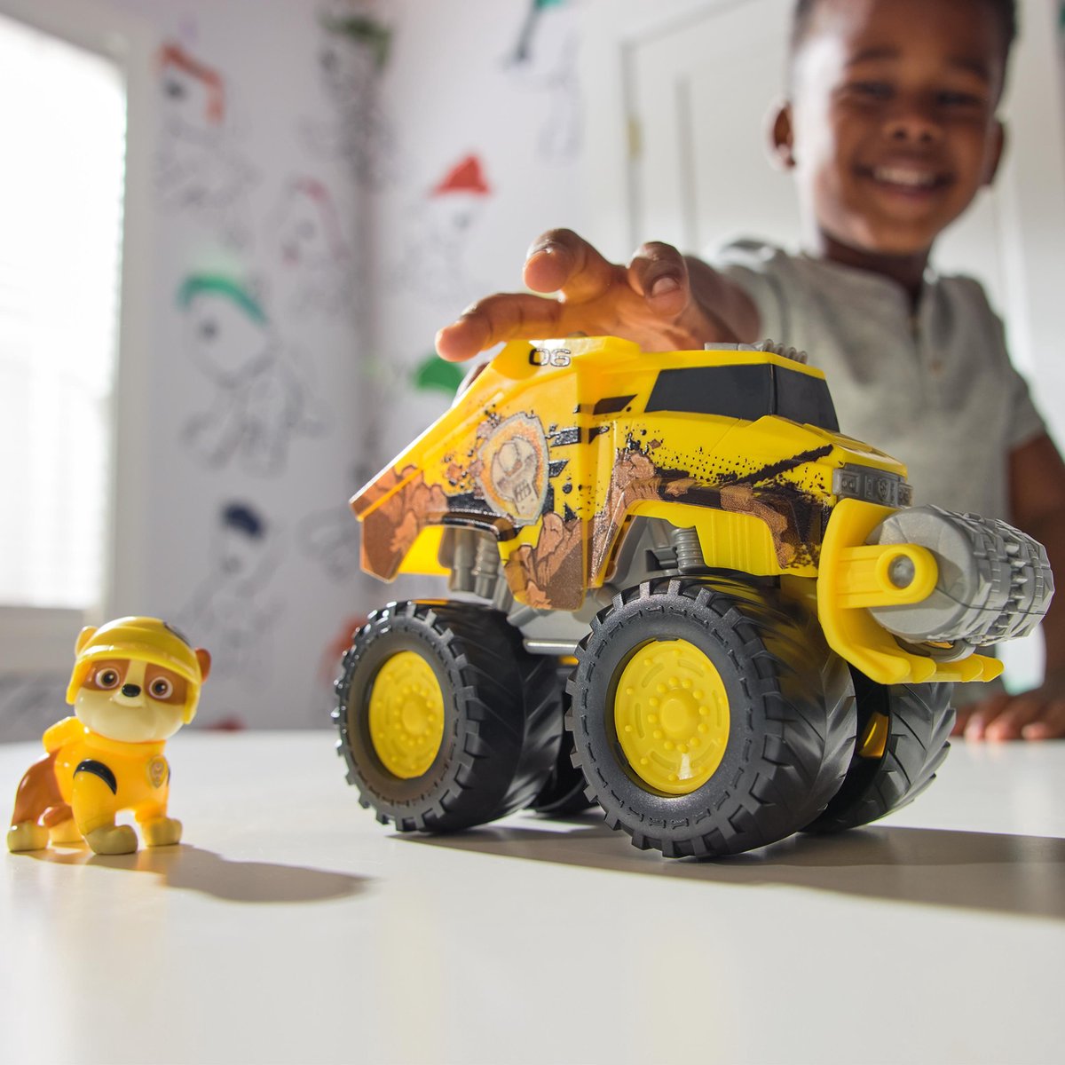 PAW Patrol Reddingswagens - Bulldozer met Rubble speelfiguur - Speelgoedauto — afbeelding 4