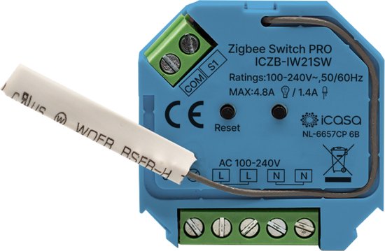 icasa Zigbee 3.0 Smart Switch PRO inbouw | 230V-200/400W - Bol