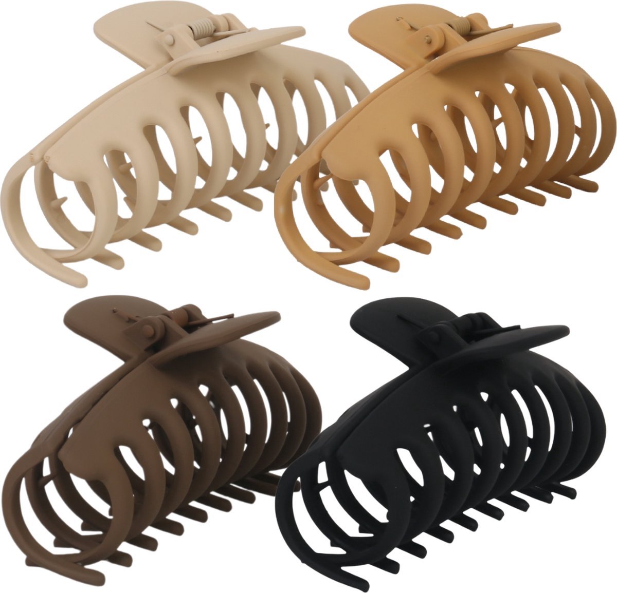 Knaak Haarklemmen - Set van 4 - Grote Haarclips met Matte Afwerking - Voor Alle Haartypen