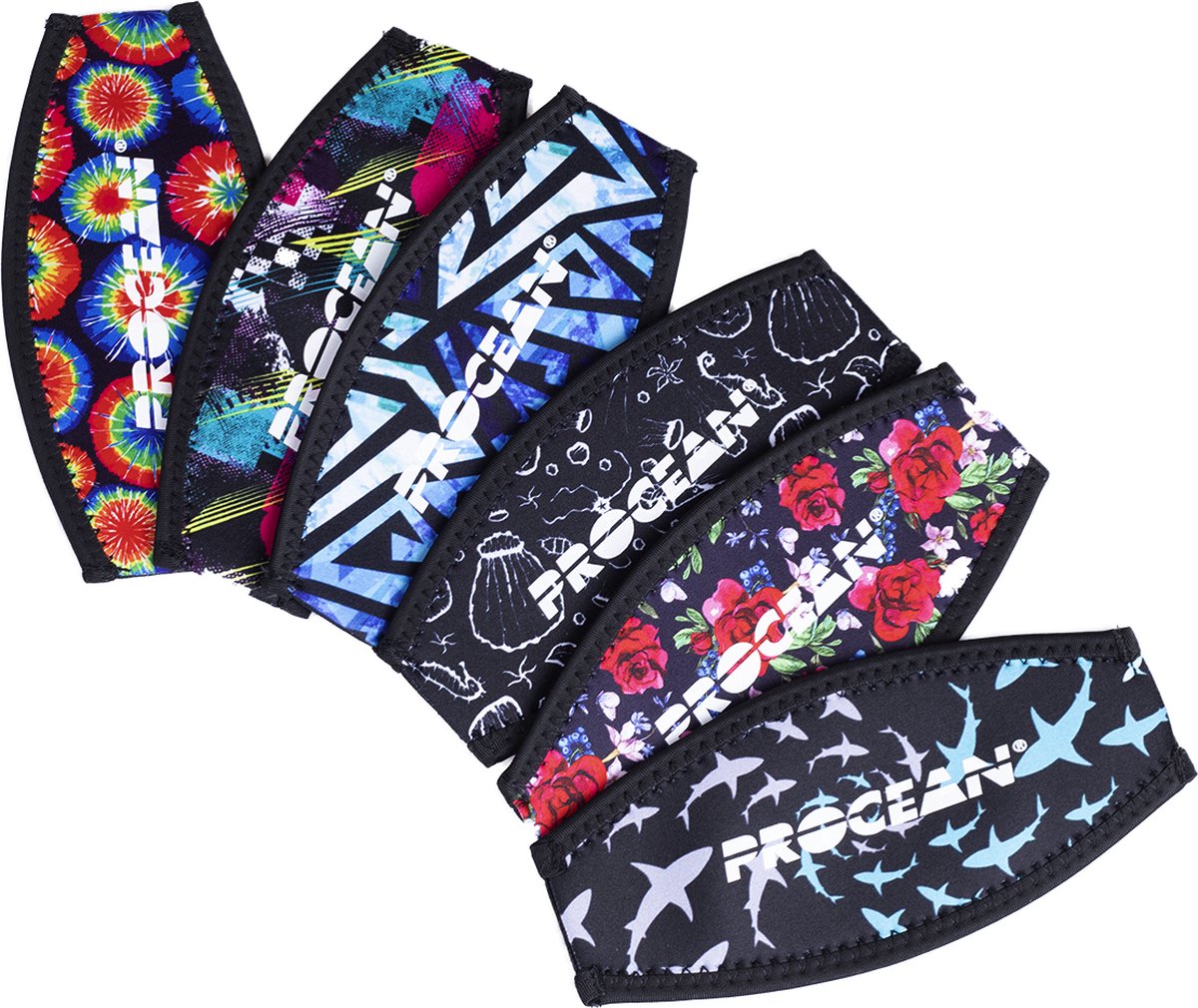 Maskstrap | neopreen slide | Rode rozen — afbeelding 2