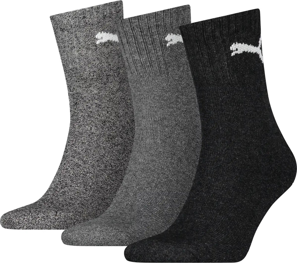 Puma 3-pack Korte Sport Sokken Unisex 39 Bruin