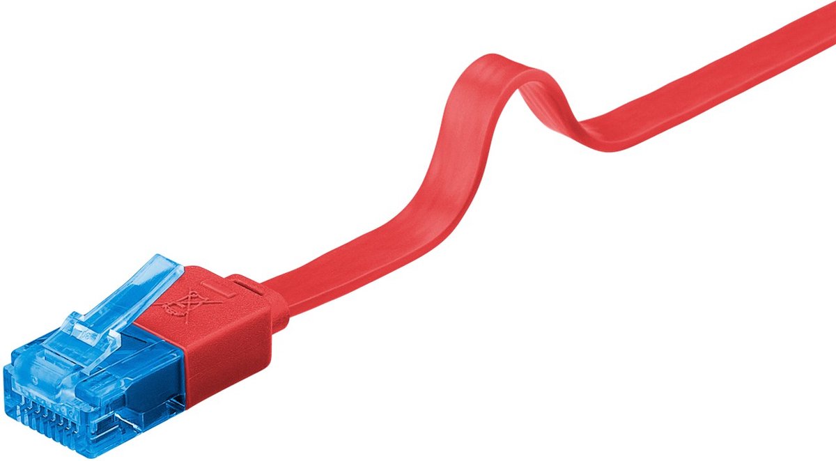 Wentronic CAT6A Netwerkkabel - RJ45 - Rood - 0.5 m