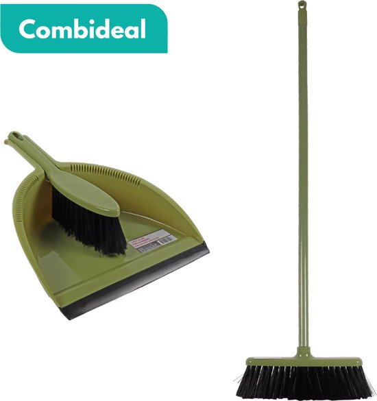 HomGar - COMBIDEAL - Zachte bezem - Huisbezem - Kamerveger - Stoffer & Blik - Trendy kleur - Kunststof - Lichtgewicht - Hoogwaardige kwaliteit van HomGar — afbeelding 2