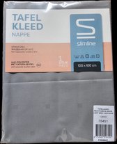 Nappe Slimline Grace Gris clair 100 x 100 cm, infroissable