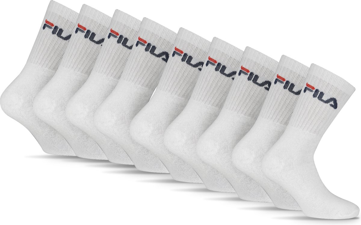 FILA Tennis- & Sportsokken – 9 Pack Wit