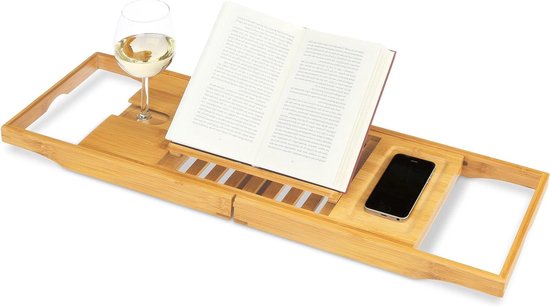 Badplank bamboe met boekensteun kopen