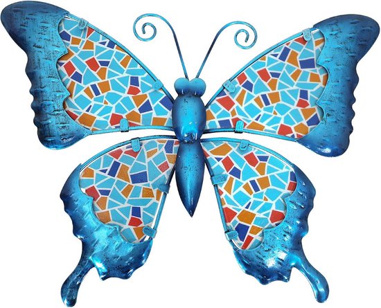 Papillon | métal et verre | méditerranéen | L | 23x32cm