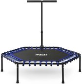 Neo-Sport fitnesstrampoline met handvat 127 cm - zeshoekig blauw