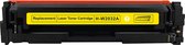 Gele laser toner cartridge met een label 'Replacement Laser Toner Cartridge H-W2032A Y'.