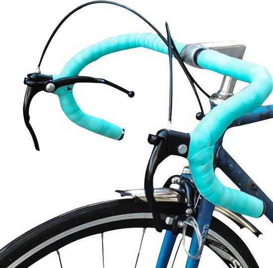 SENI Levier Frein Double Poignée Vélo Route – Argenté, Frein V-Brake, Ø22.2-23.8 Mm
