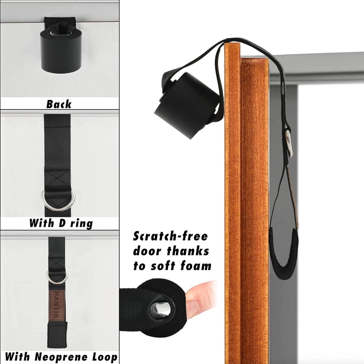 Ancrage De Porte Fitness - Sangle De Résistance Avec Noyau Nylon Et Protection Mousse Pour Entraînement