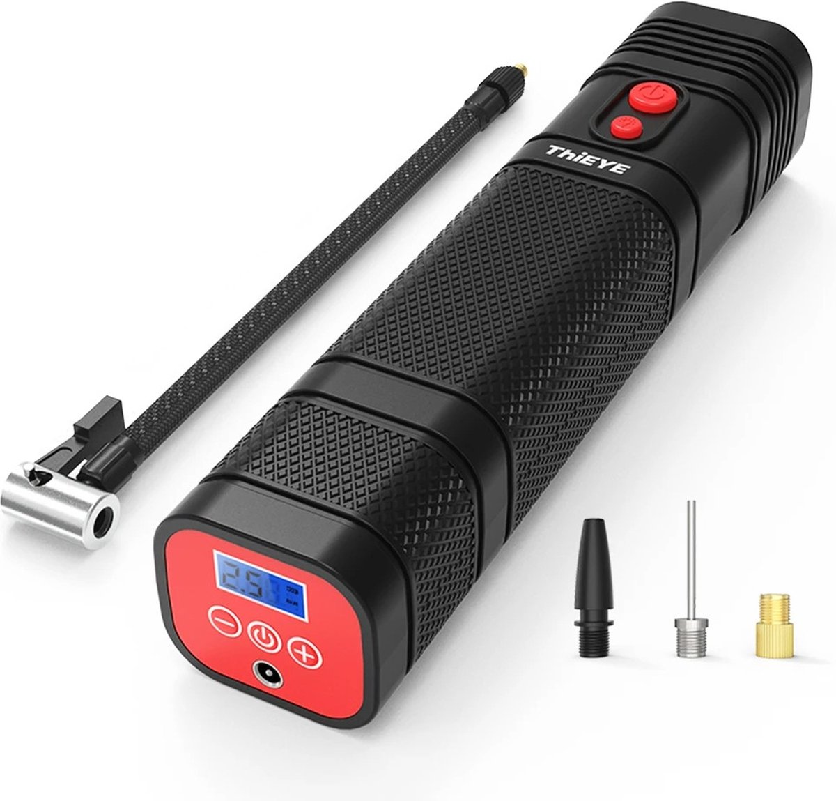 Wildor® Luchtcompressor - Draadloos - Luchtpomp - Met Led Licht - Draagbaar - 1100g - 12V - Bandenpomp - Ballenpomp - Oplaaspomp