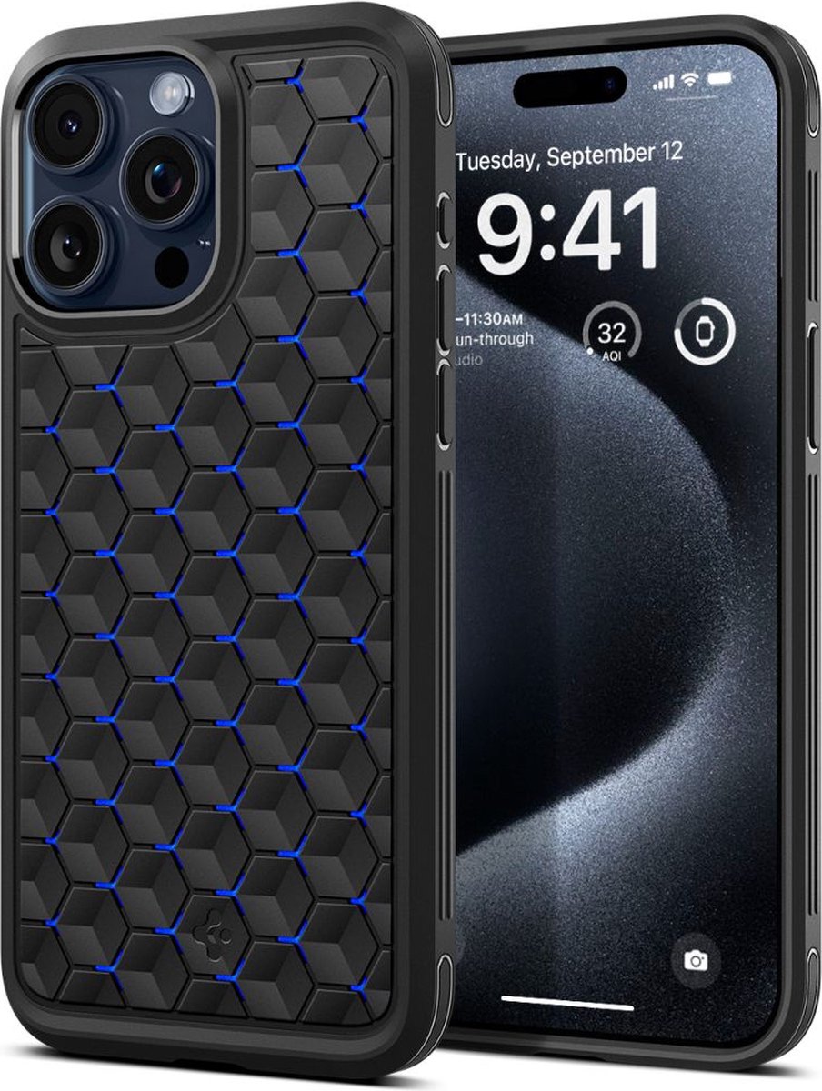 Spigen Cryo Armor Back Cover hoesje voor Apple iPhone 15 Pro Max - Blauw