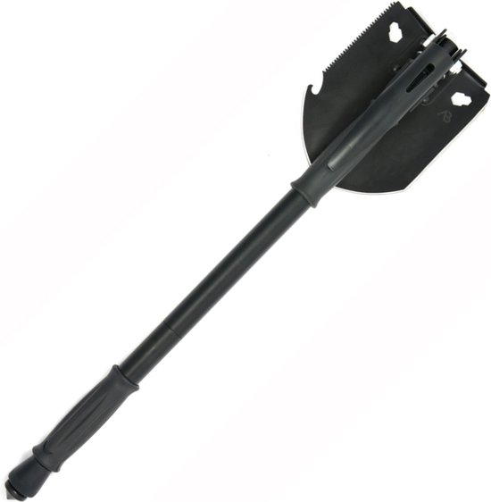 AB multifunctionele veldschep G3 met ABS handvat en nylon hoes, zwart van AceCamp — afbeelding 2