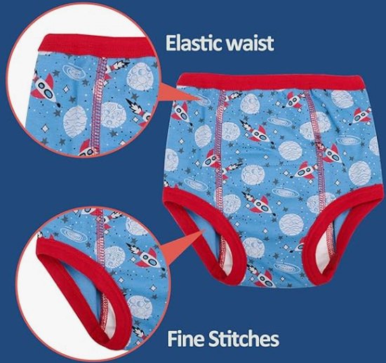 Heekcaa Potje trainingsbroek voor kinderen, 9 stuks, luierbroekjes voor kinderen, zacht en ademend, trainingsbroek, potje, ondergoed, toilettraining, ondergoed, pourpre, 4 Jaren