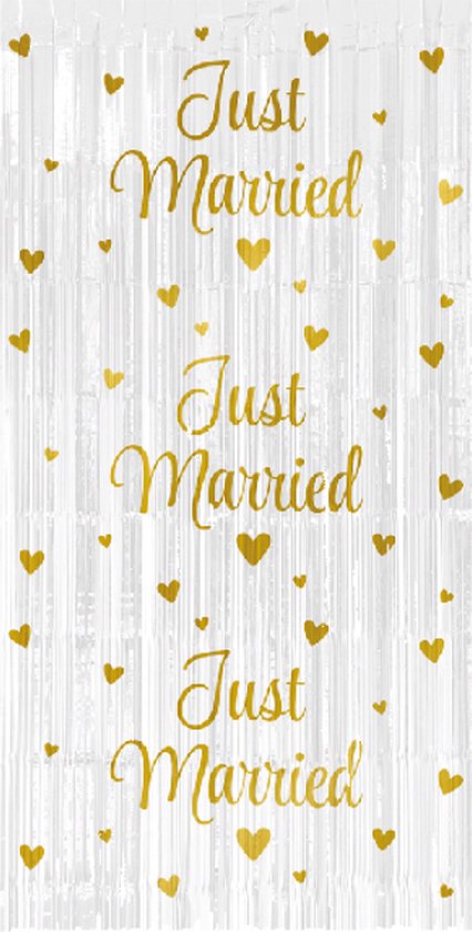 Paperdreams - Deurgordijn Just Married - 1 x 2 meter