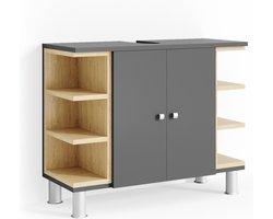 Vicco Aquis Wastafelonderkast – 79.6 x 64 cm Antraciet