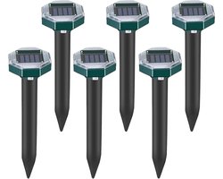 Waterdichte ultrasone mollenverjager op zonne-energie voor het verdrijven van mollen, eekhoorns en woelmuizen - tuinen en groenvoorzieningen