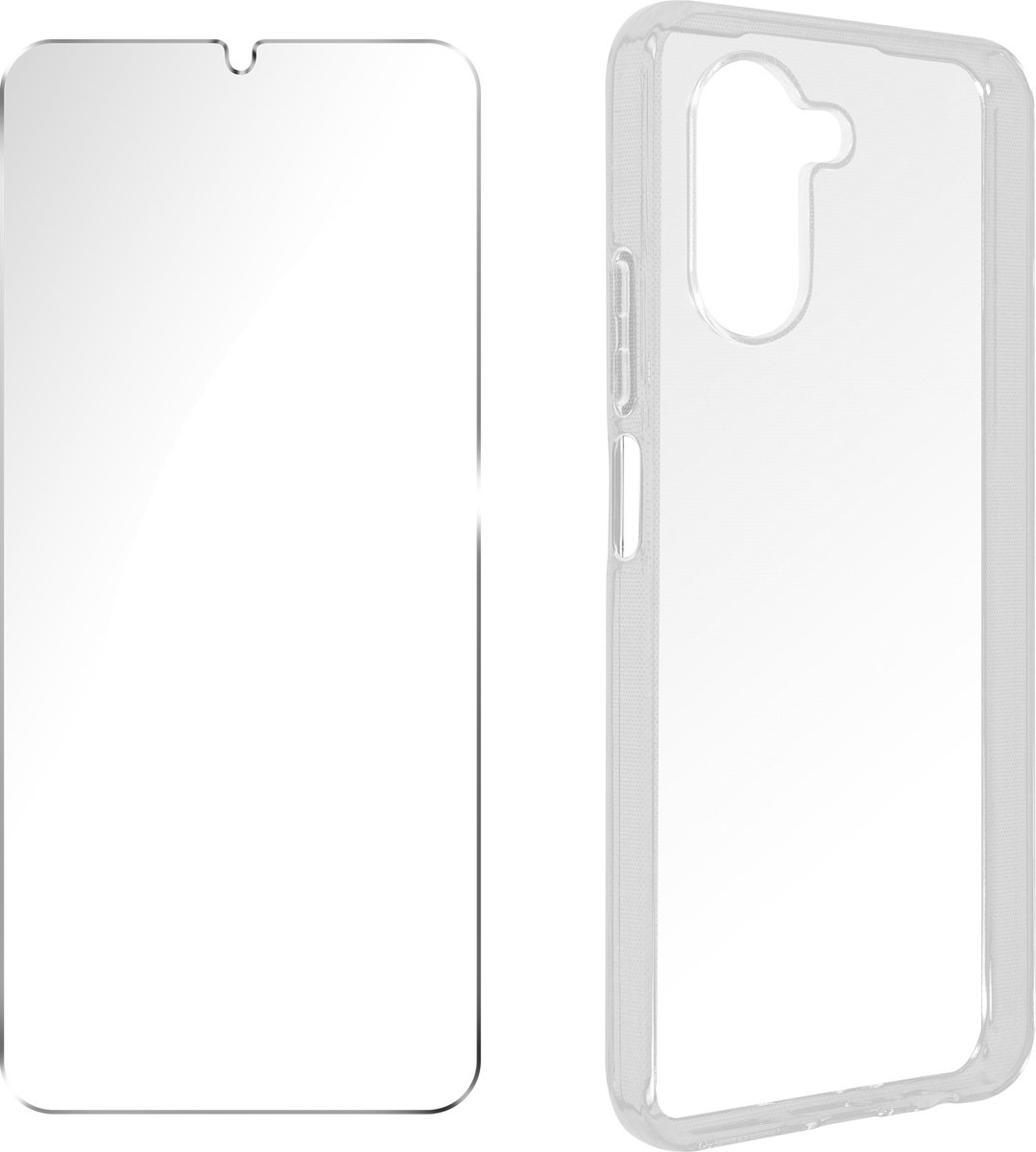 Pack Protection Geschikt voor Realme C33 Soft Case Transparant gehard glas MyWay