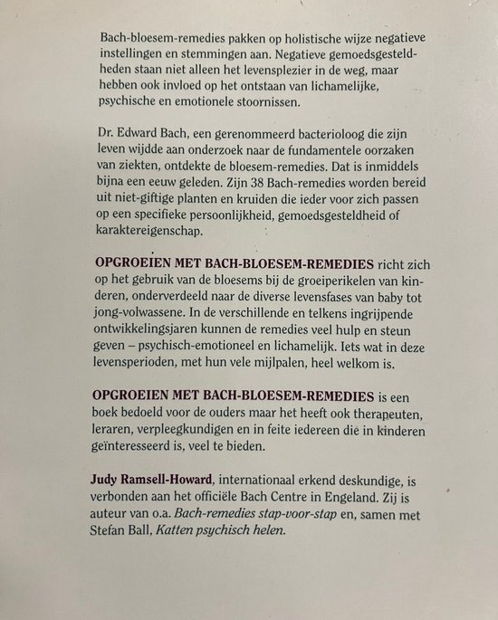 Opgroeien met Bach-Bloesem-Remedies