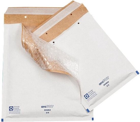 Luchtkussenenvelop Wenen Metallic Mat Zwart 18x18cm 45stuks Krabbendam Kadoverpakking