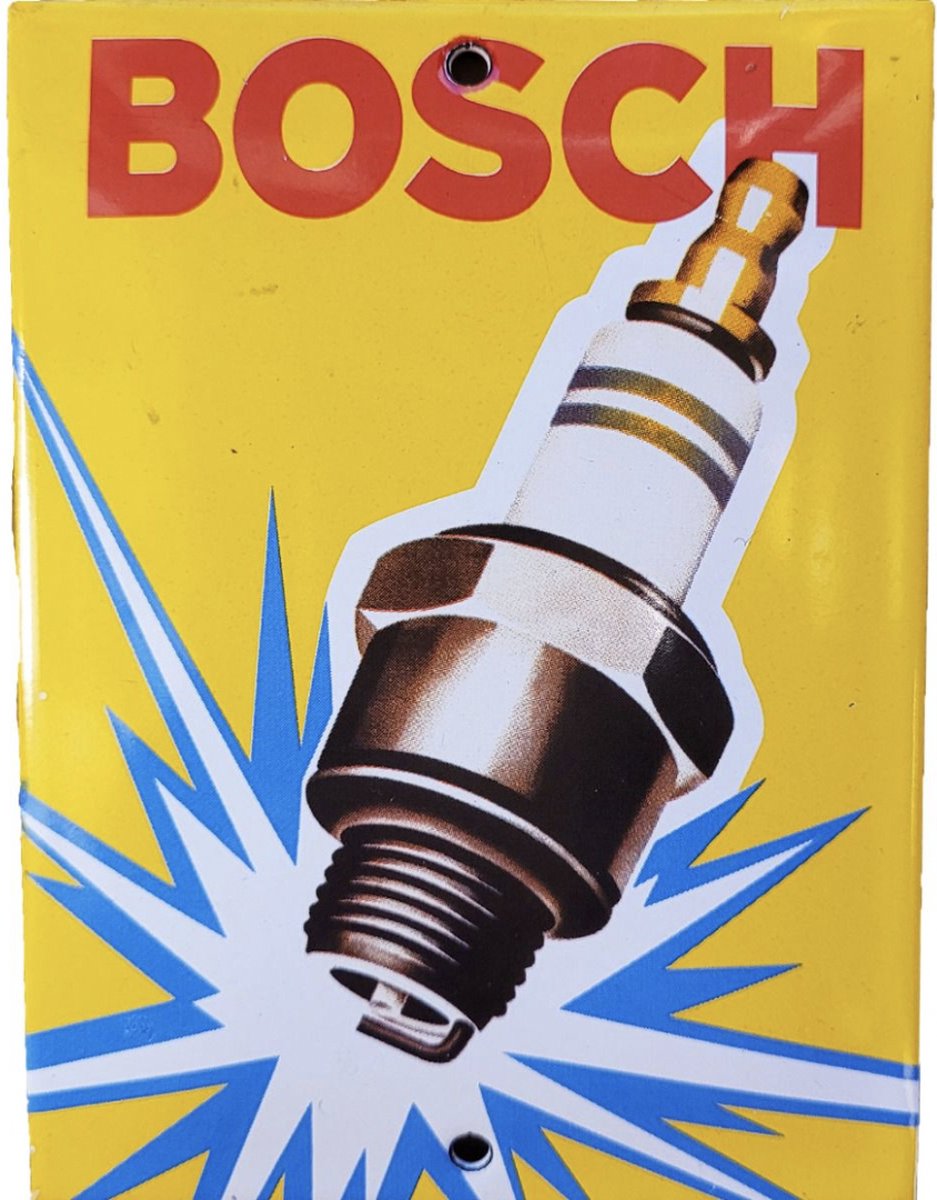 Bosch Spark Plug - Enamel Sign 9x12cm