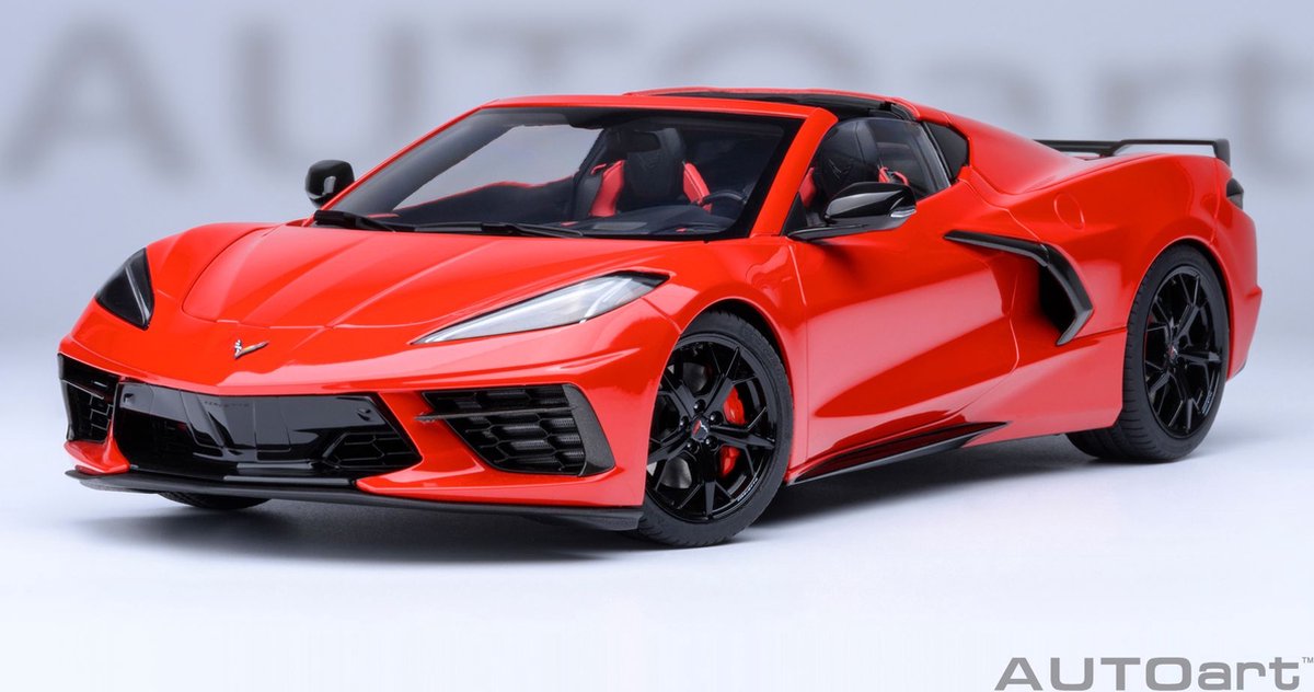 AUTOART Corvette Sting Ray 1/18 オートアート AUTOart 1/18 Chevrolet Corvette C8 Stingray Z51, Torch Red | bol