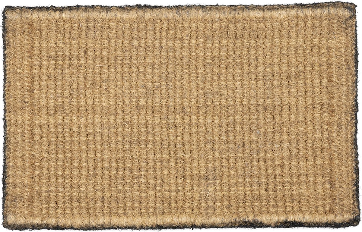 kokosmat handgeweven 3 katten zwart 75cm