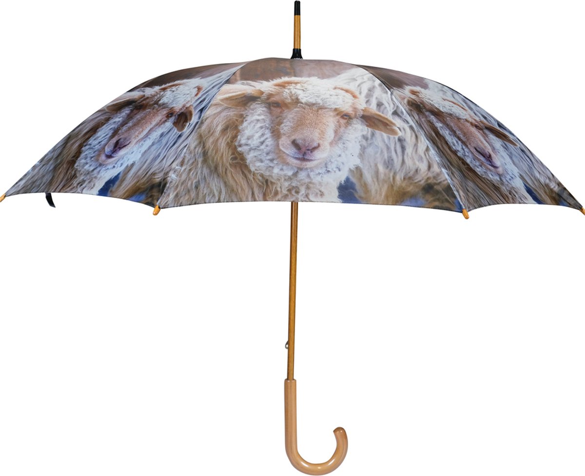 paraplu schaapjes beige 105cm