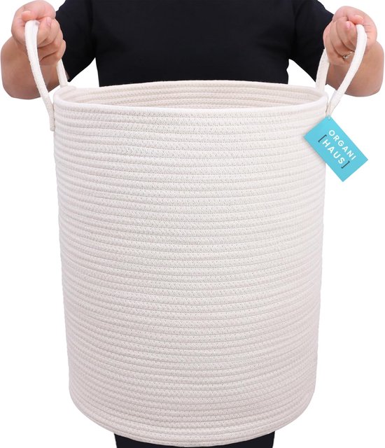 Geweven Touw Opbergmand Voor De Babykamer - Grote Mand Voor Speelgoed En Kleding Boho Wasmand Voor Woonkamer 399 X 429 Cm