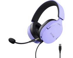 Trust GXT 490 Fayzo - Gaming Headset - 7.1 surround sound - geschikt voor PC/PS4/PS5 - USB - RGB verlichting - Paars