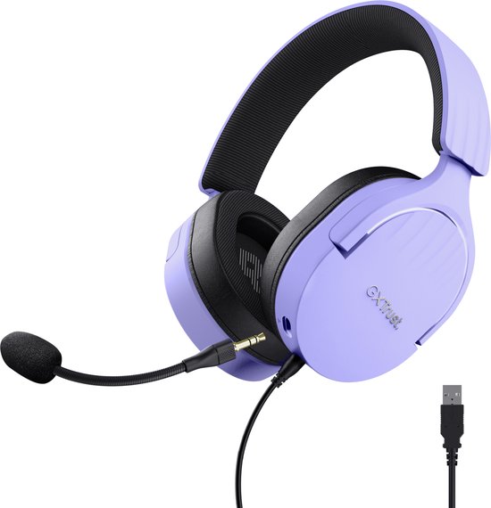 Trust GXT 490 Fayzo - Gaming Headset - 7.1 surround sound - geschikt voor PC/PS4/PS5 - USB - RGB verlichting - Paars