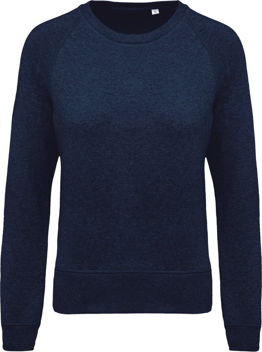 Kariban Damessweater BIO ronde hals raglanmouwen K481 - French Navy Heather - XXL