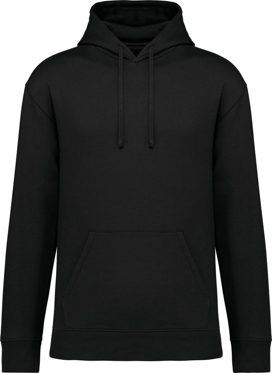 Native Spirit Ecologische uniseks sweater met capuchon en afhangende mouwen in geborsteld fleece NS436 - Black - XL