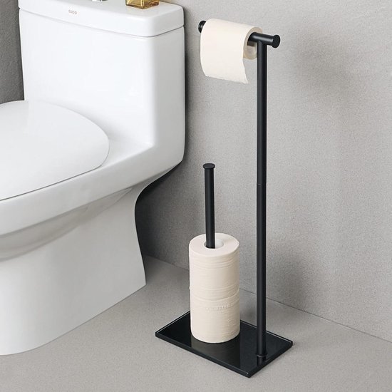 étagère Wc Moderne Porte-papier Toilette Autoportant Noir – Rangement Salle De Bain Porte Papier Toilette Sur Pied étagère Wc Moderne Porte-papier Toilette Autoportant Noir – Rangement Salle De Bain Porte Papier Toilette Sur Pied