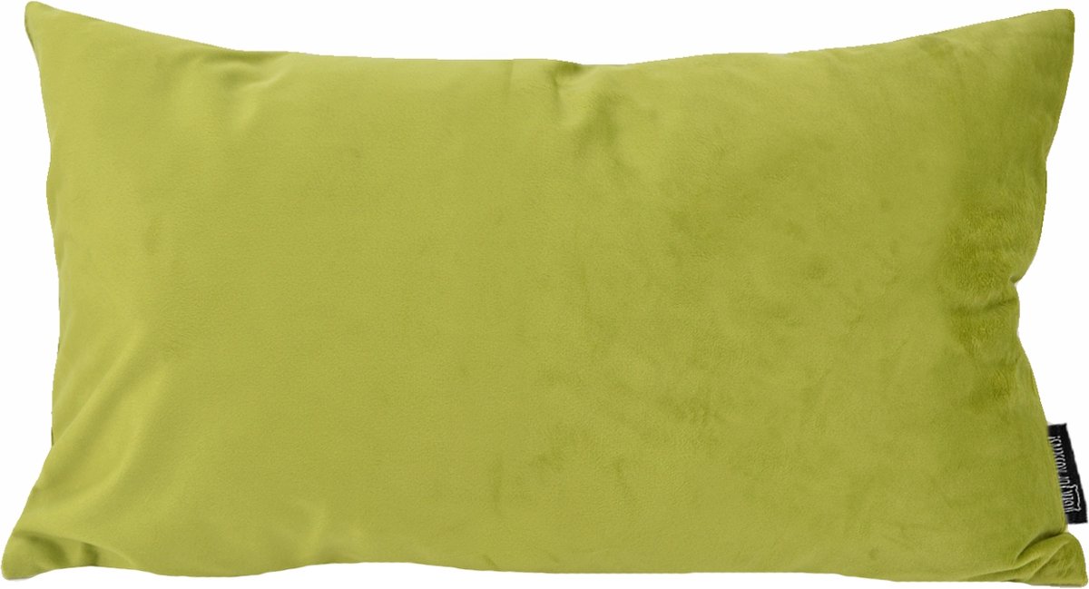 Gek op Kussens! Sierkussen Velvet Mosgroen | 30 x 50 cm | Velvet/Polyester