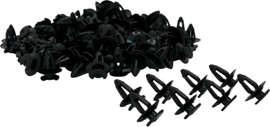 Fixations Nylon Pare-chocs 100 Clips De Fixation Auto Universels - Rivets Pare-chocs Et Garnitures De Porte Noirs Clips Fixation Auto