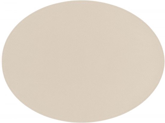 ZICZAC - Set de table TRUDO - SET/6 - cuir vegan - 33x45 cm - Ovale, beige