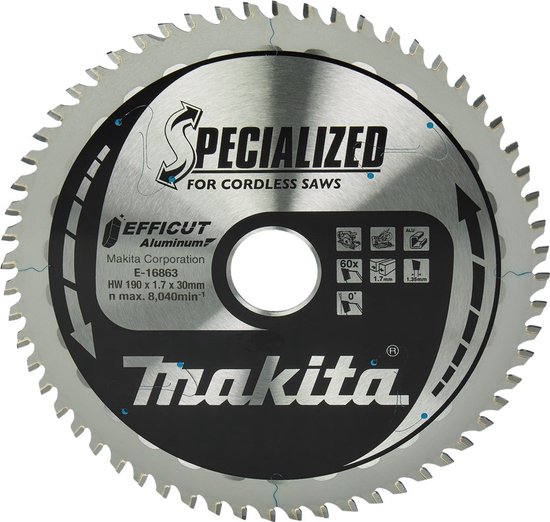 Makita Spezial-Schleifscheibe 190 X 30 Mm Z44 (B-54449) – Für Metall, Robust Und Langlebig