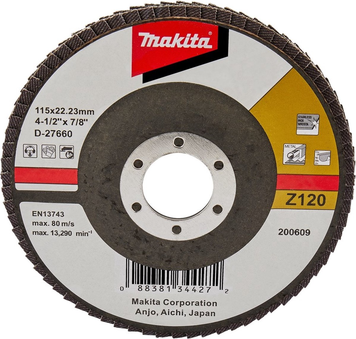 Makita D-27660 Lamellenschuurschijf Z120 | 115mm