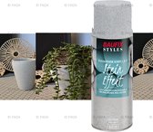 BAUFIX Steeneffect spuitverf lichtgrijs graniet effect 400 ml