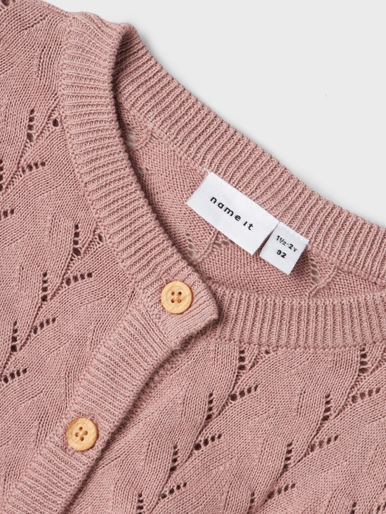 NAME IT NMFBANNI LS KNIT CARD NOOS Cardigan Filles - Taille 92