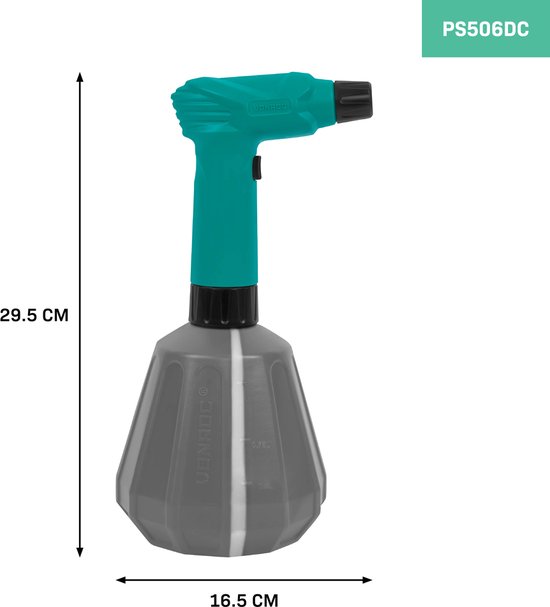 VONROC Elektrische Drukspuit - 1 liter - 4V - voor bewatering, onkruidbestrijding, schoonmaken en auto detailing - Incl. USB-C laadkabel van Merkloos	 — afbeelding 3